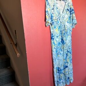 Lauren by Ralph Lauren long dress with short sleeves. Size L